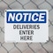 Signmission Deliveries Enter Here OSHA Notice Sign, Plastic, 10in W x 7in L, 2PK OS-2PACK-NS-P-710-L-10964 - alternate 2